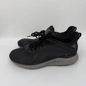Adidas Women's Slip On Lace-Up Alphabounce Sneaker Shoes Round Toe Sz 9.5 black